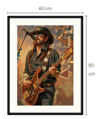 Uusi Lemmy Motörhead art print taulu 60 cm x 80 cm