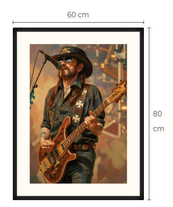 Uusi Lemmy Motörhead art print taulu 60 cm x 80 cm