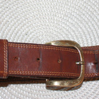 Nahkavyö ruskea reiät 64 - 75 cm alueella Made in Italy - pikkukuva 3