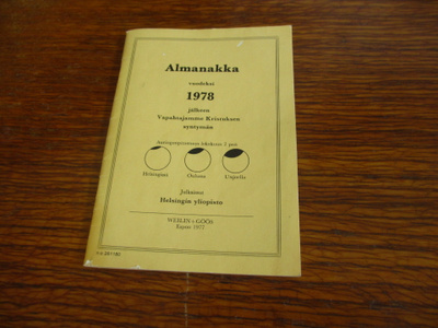 helsingin yliopisto almanakka 1987