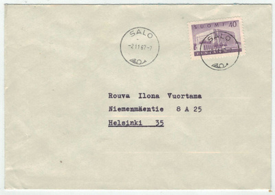 M54 1956 40 (mk) postitalo kaunis kirje