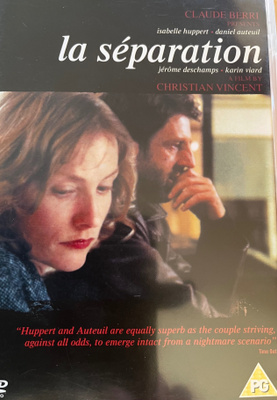 La Separation (Christian Vincent) UK DVD