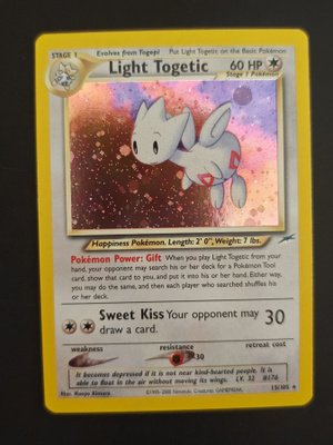 Pokemon kortti Light Togetic Neo Destiny Holo 15/105