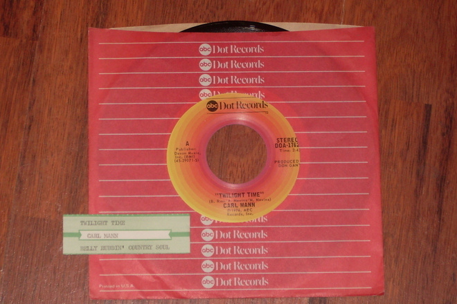 7" CARL MANN - Twilight Time - single 1976 rockabilly EX