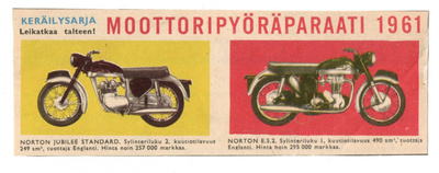 MOOTTORIPYÖRÄPARAATI NORTON JUBILEE STANDARD & NORTON E.S.2.