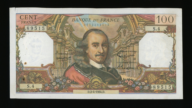 Ranska 100 Francs 2.4.1964.D, Corneille, P149a