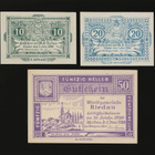 Itävalta Notgeld 10, 20, 50 Heller, Riedau 1920 - pikkukuva 1
