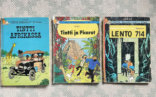 TINTTI SARJAKUVAKIRJA 3 kpl
