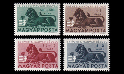 Unkari 893-6 ** Unkarin postimerkit 75v (1946)