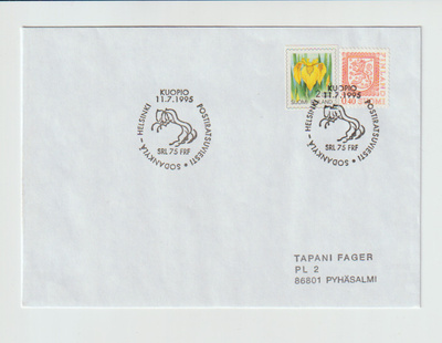 ERIKOISLEIMA ,11.7.1995 POSTIRATSASTUSVIESTI, Kuopio