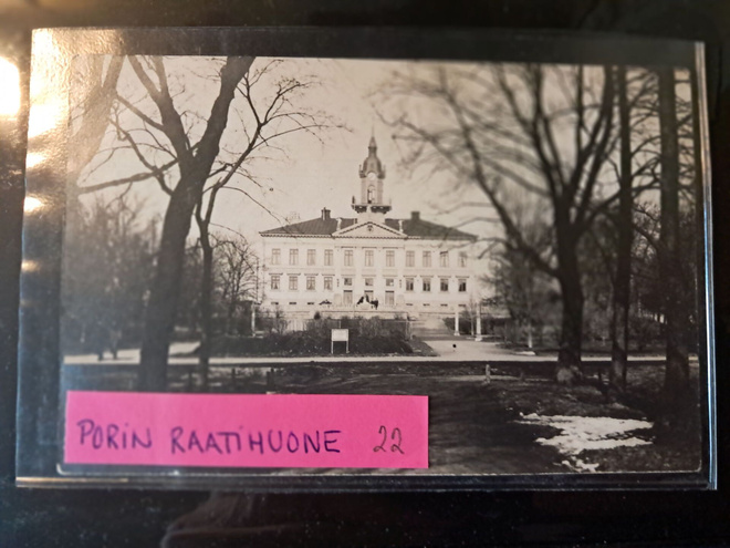 Pori, raatihuone,  kulkematon vanha kortti.