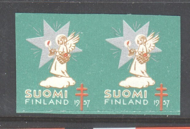 Tub joulumerkki 1957  Hammastamaton pari (2)