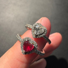 Pandora Timeless Elevated Heart 925 hopeasormukset 2 kpl - pikkukuva 2