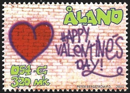 Åland 2001  Ystävänpäivä  3,20 mk ** LaPe 190