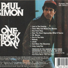 PAUL SIMON:ONE-TRICK PONY CD KIRJASTOPOISTO - pikkukuva 2