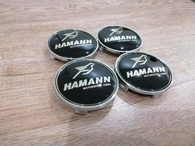 BMW vannekeskiöt – Hamann Musta-valko – 68mm (4kpl sarja)