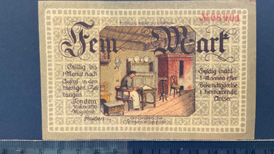 Plebiscit Slesvig 5 Mark, Tondern 10-Febr.1920