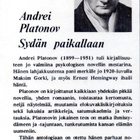 Andrei Platonov : Sydän paikallaan - Raduga 1985 - pikkukuva 3