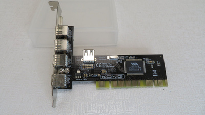König USB 2.0 PCI kortti 4xUSB ulkoinen 1xUSB sisäinen
