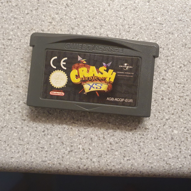 GBA Crash Bandicoot XS videopeli Loose AGB-ACQP-EUR versio