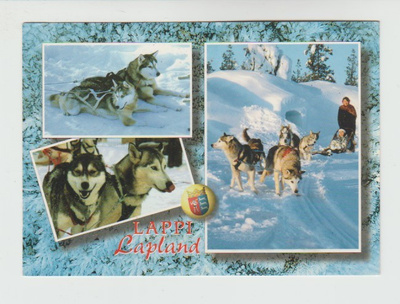 Postikortti, LAPPI, retki koiravaljakolla