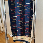 Sininen silkkihuivi ( Marja Kurki ) koko 43 x 145 cm - pikkukuva 1