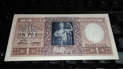 Argentiina 1 Peso 1952-55 UNC