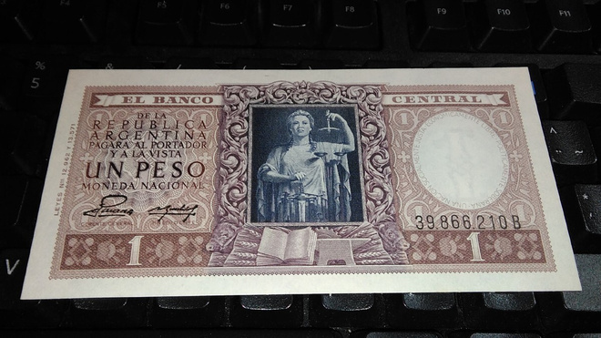 Argentiina 1 Peso 1952-55 UNC