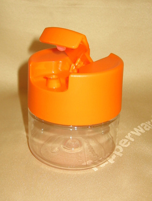 Tupperware CondiServer 200 ml, kirkas-oranssi kansi. ^