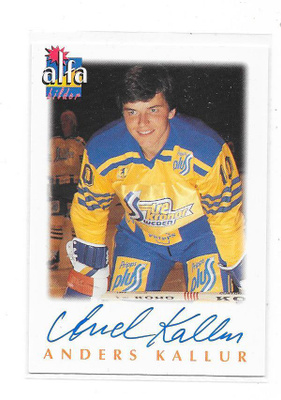 1997 Alfa Autographs # Anders Kallur Ruotsi nimmari
