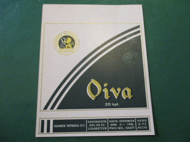 TUPAKKA ETIKETTI - OIVA 20 KPL  (K15-S78)