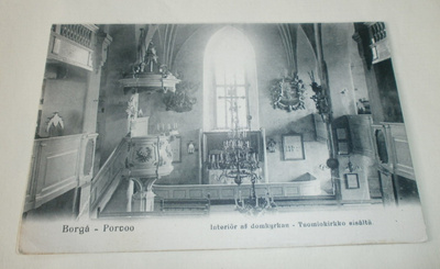Borgå / Porvoo, Tuomiokirkko, sisäkuva, mv pk, p. 1906