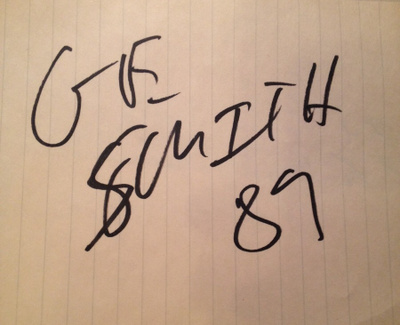 G. E. Smith nimikirjoitus paperilla