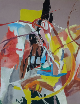 Refrain  Akryylimaalaus kankaalle 95 cm x 75 cm