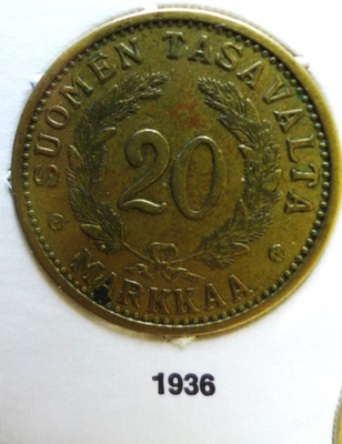 Raha Markka kolikko vanhoja kivoja  20 mk