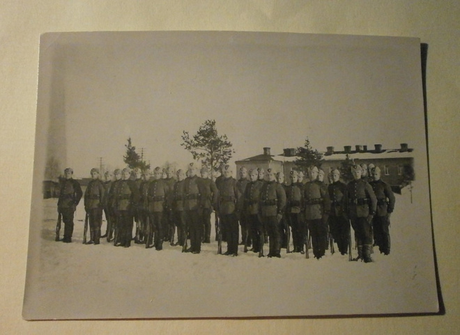 P/RUK I jaos j.v. harjoituksissa, vanha mv valokuva / pk