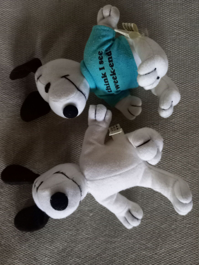 RESSU Tenavat-koira Snoopy pehmolelut 2 kpl
