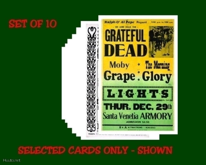 GRATEFUL DEAD -- postikorttisetti 10kpl   (Upea Lahja !!) #1