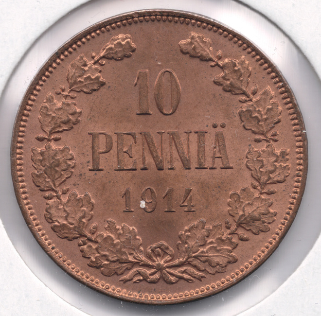 10 PENNIÄ 1914 / #16A – Loistokappale!