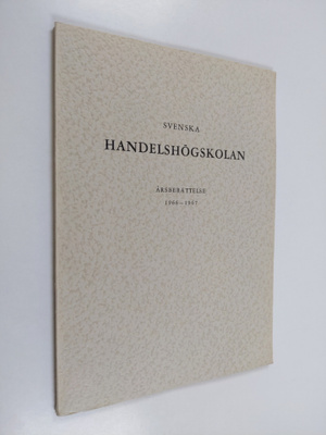 Svenska handelshögskolan årsberättelse 1966-1967