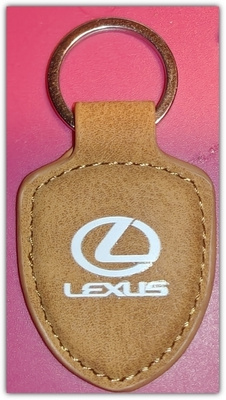Pieni nahkainen ruskea Lexus avaimenperä #30502