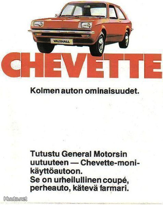 Vauxhall Chevette -esite, 1975