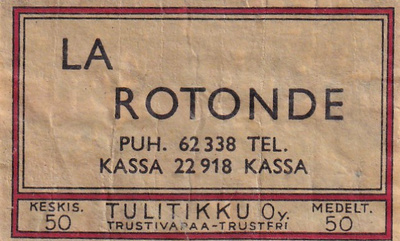 LA ROTONDE Tulitikku Oy , 4/12