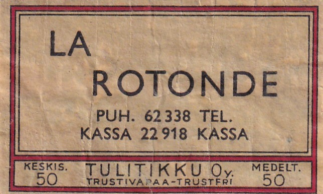 LA ROTONDE Tulitikku Oy , 4/12
