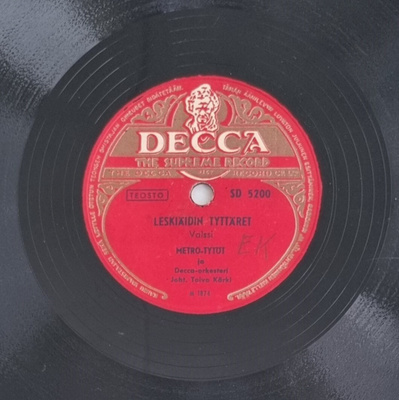 Savikiekko 1953 - Metro-Tytöt - Decca SD 5200