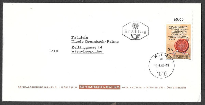 Itävalta - FDC Kansainvälinen kongressi (Michel 1303)