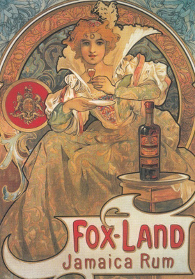 Alphonse Mucha: Fox-land Jamaica rum