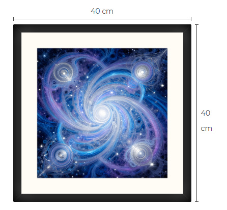 Uusi uniikki Galaxi avaruus art print taulu 40 cm x 40 cm