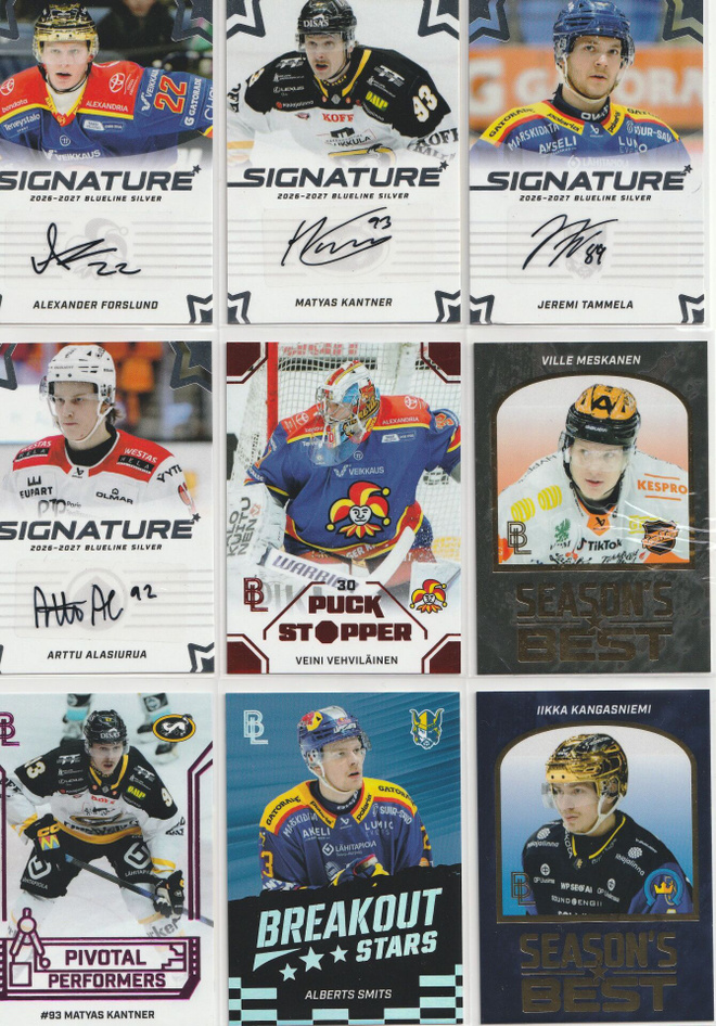 2026-27 Blueline Signature #AUAA Arttu Alasiurua Ässät /80
