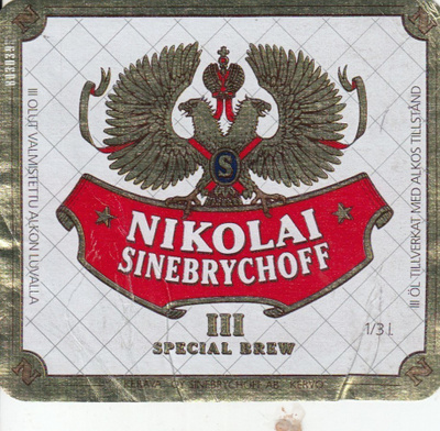 Olutetiketti  Nikolai III Special Brew  Sinebrychoff  ,   a3